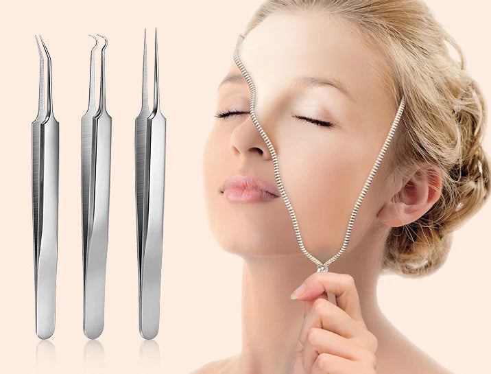 Blackhead Remover Tool Set - Stainless Steel Beauty Pins