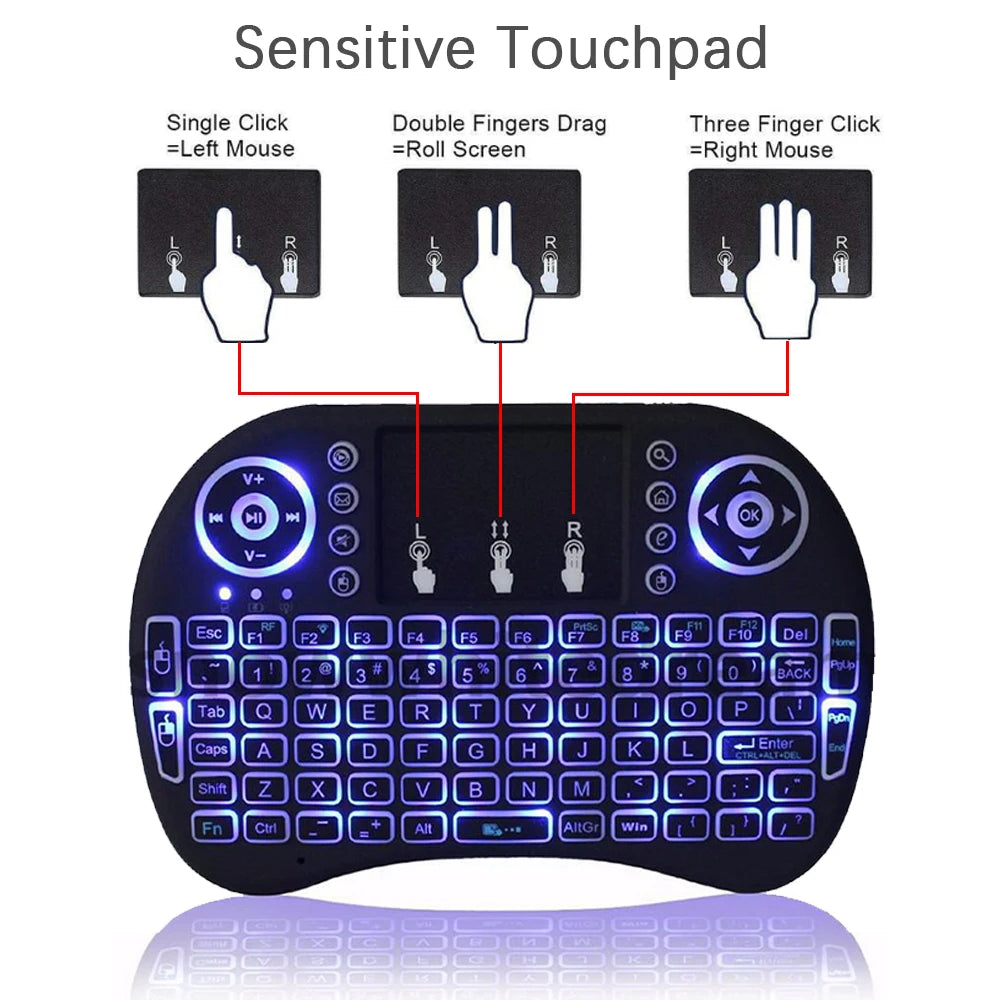 2.4G Air Mouse with Touchpad Keyboard i8