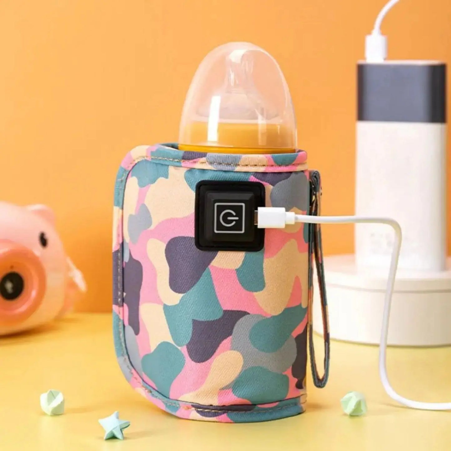 USB Milk Water Warmer Bottle Heater Insulated Bag Baby Nursing Safe Kids