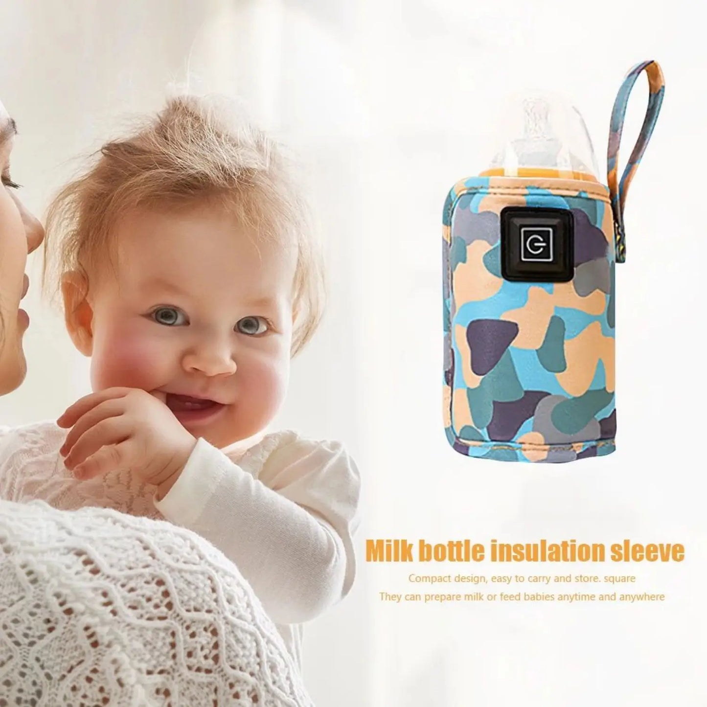 USB Milk Water Warmer Bottle Heater Insulated Bag Baby Nursing Safe Kids