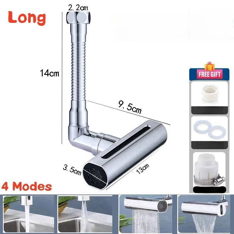 New 4 Modes Waterfall Kitchen Faucet Universal 720°