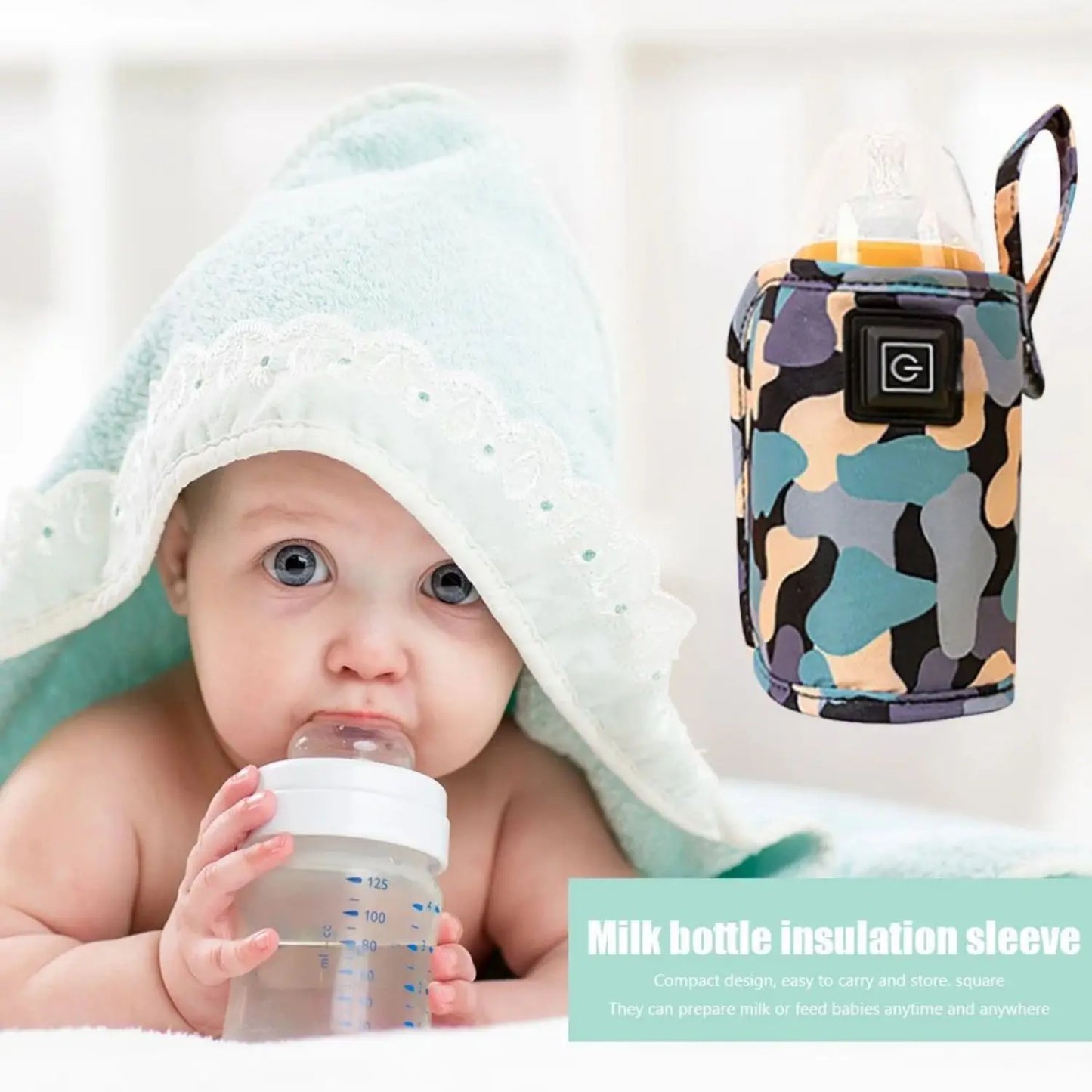 USB Milk Water Warmer Bottle Heater Insulated Bag Baby Nursing Safe Kids