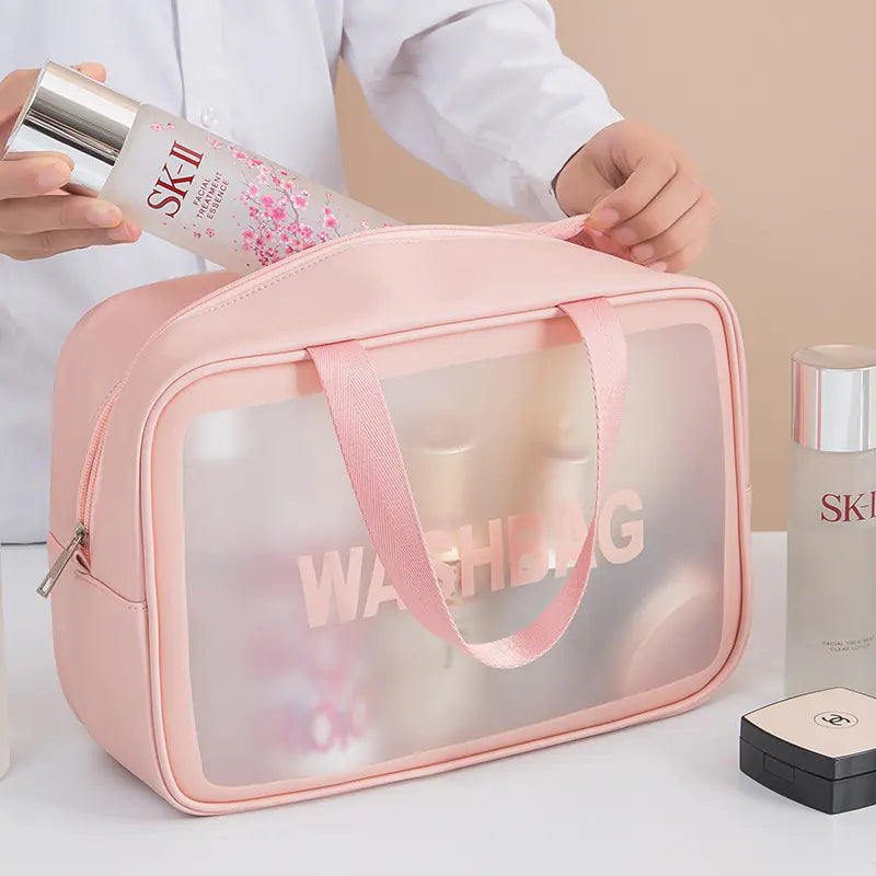 Korean Waterproof Transparent Travel Cosmetic Bag