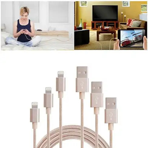 Triple Length Apple/Android Charger Set