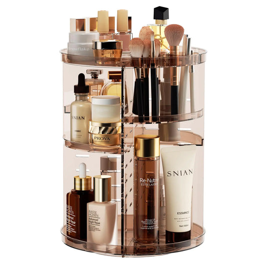 Adjustable Silent Spin Makeup Organizer