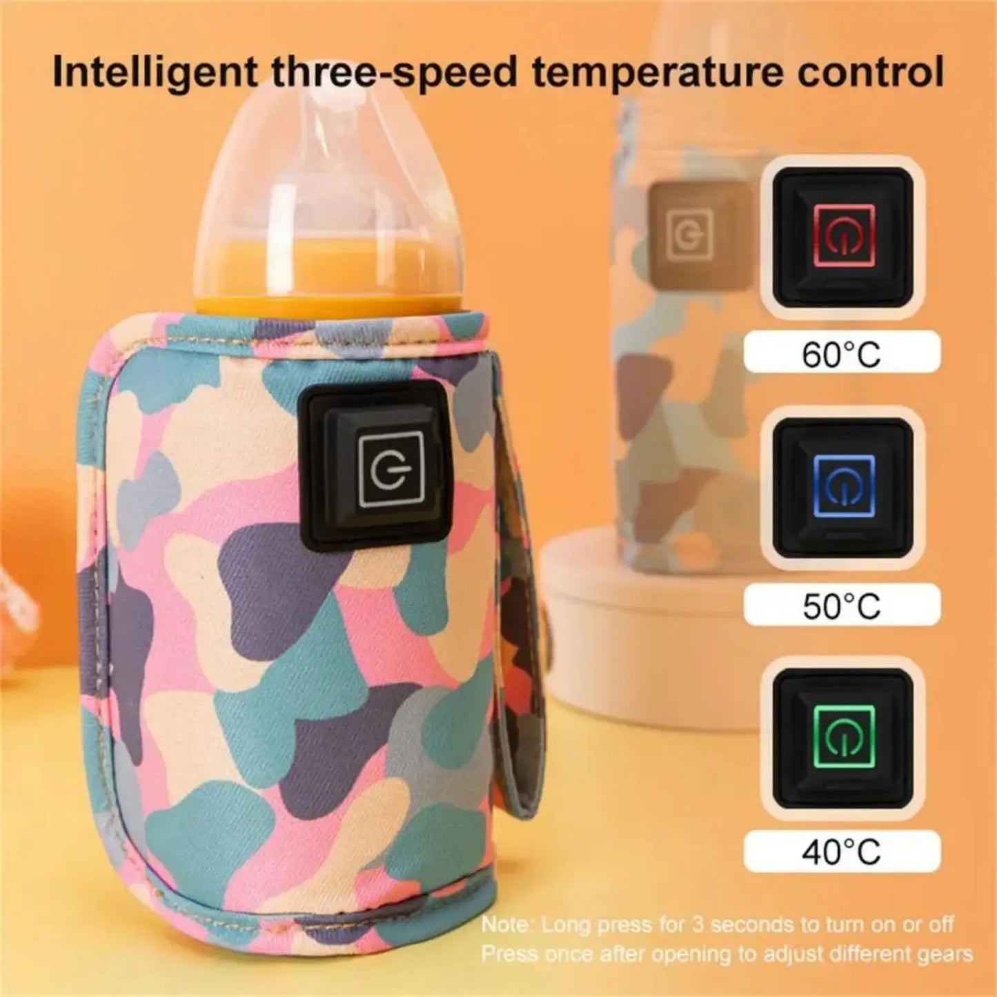 USB Milk Water Warmer Bottle Heater Insulated Bag Baby Nursing Safe Kids
