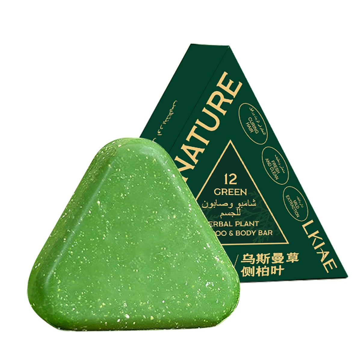 LKIAE Herbal Plant Shampoo Body Bar, Prevent Hair Loss, Anti-Dandruff, Helpful Hair Growth