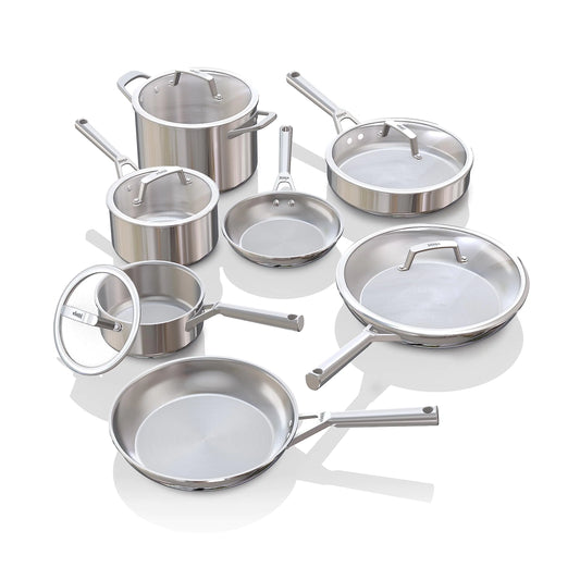 Ninja EverClad Pro Stainless 12-Piece Cookware Set