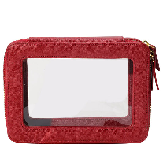 SANHECUN Travel Toiletry Bag - Water-Resistant Cosmetic Case with Handle