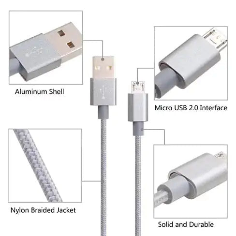 Triple Length Apple/Android Charger Set
